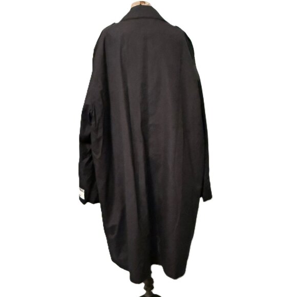 Guardsmark By TWIN HILL INSULATED Navy Blue Lined TRENCH COAT MENS 54R NWT - Picture 4 of 8